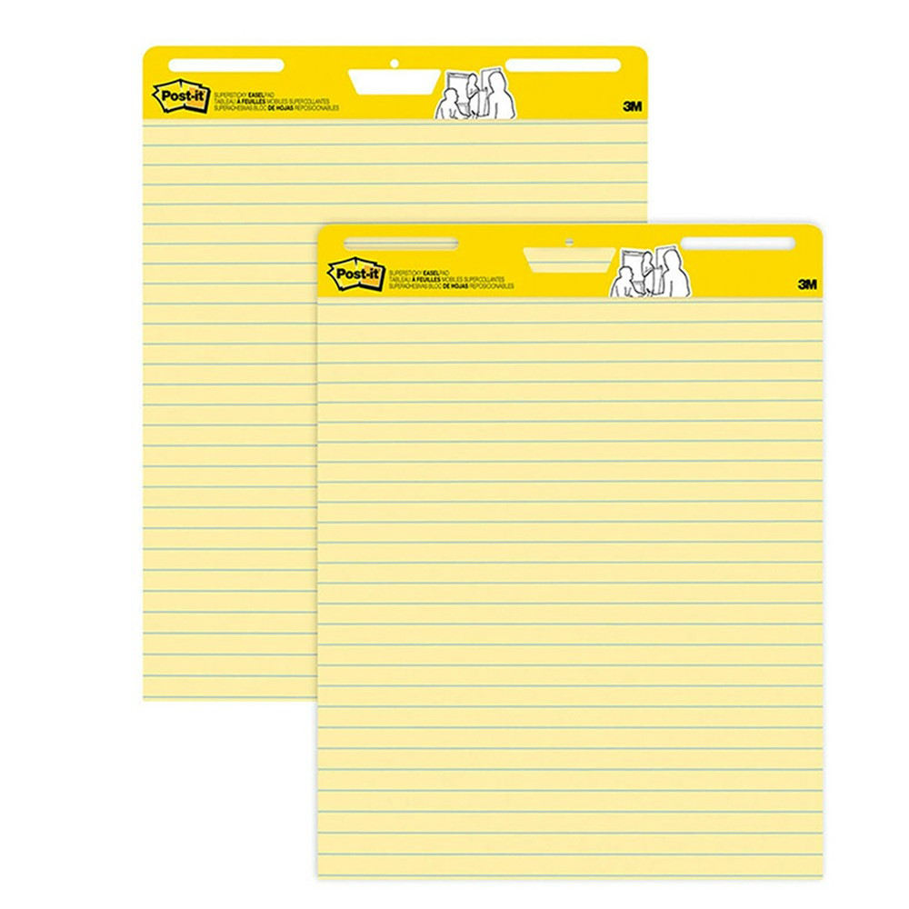 Super Sticky Easel Pads, 25" x 30", Yellow, 2 Pads - MMM561 | 3M Company | Easel Pads