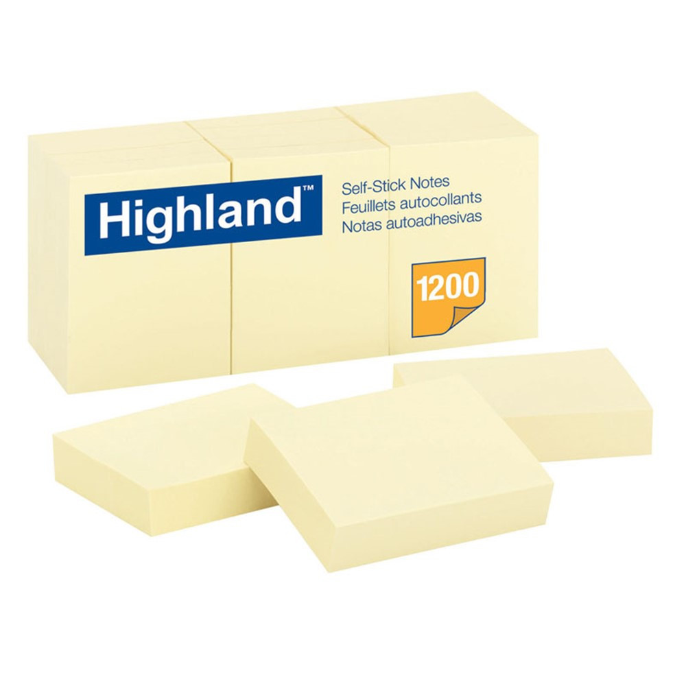 MMM6539YW - Notes Highland Yellow 1 1/2 X 2 in Post It & Self-stick Notes
