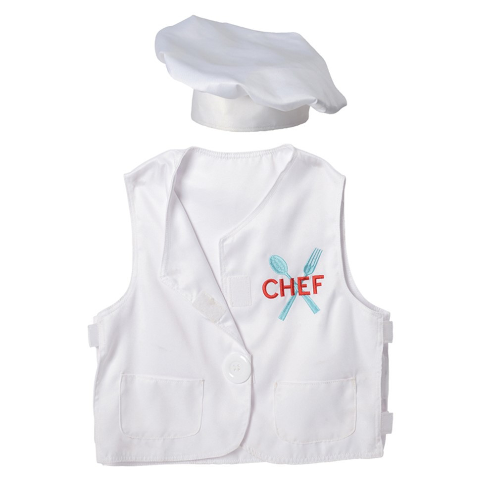 Chef Toddler Dress-Up, Vest & Hat - MTC610 | Marvel Education Company | Role Play