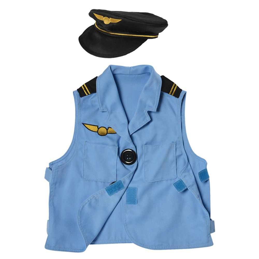 Pilot Toddler Dress-Up, Vest & Hat - MTC613 | Marvel Education Company | Role Play