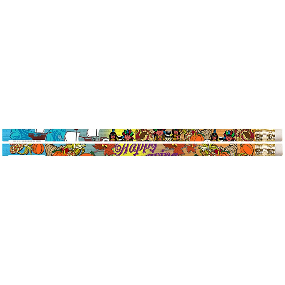 MUS1561D - Thanksgiving Glitz 12Pk Motivational Fun Pencils in Pencils & Accessories