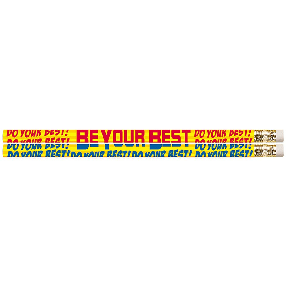 MUS2422D - Do Your Best Be Your Best 12Pk Motivational Fun Pencils in Pencils & Accessories