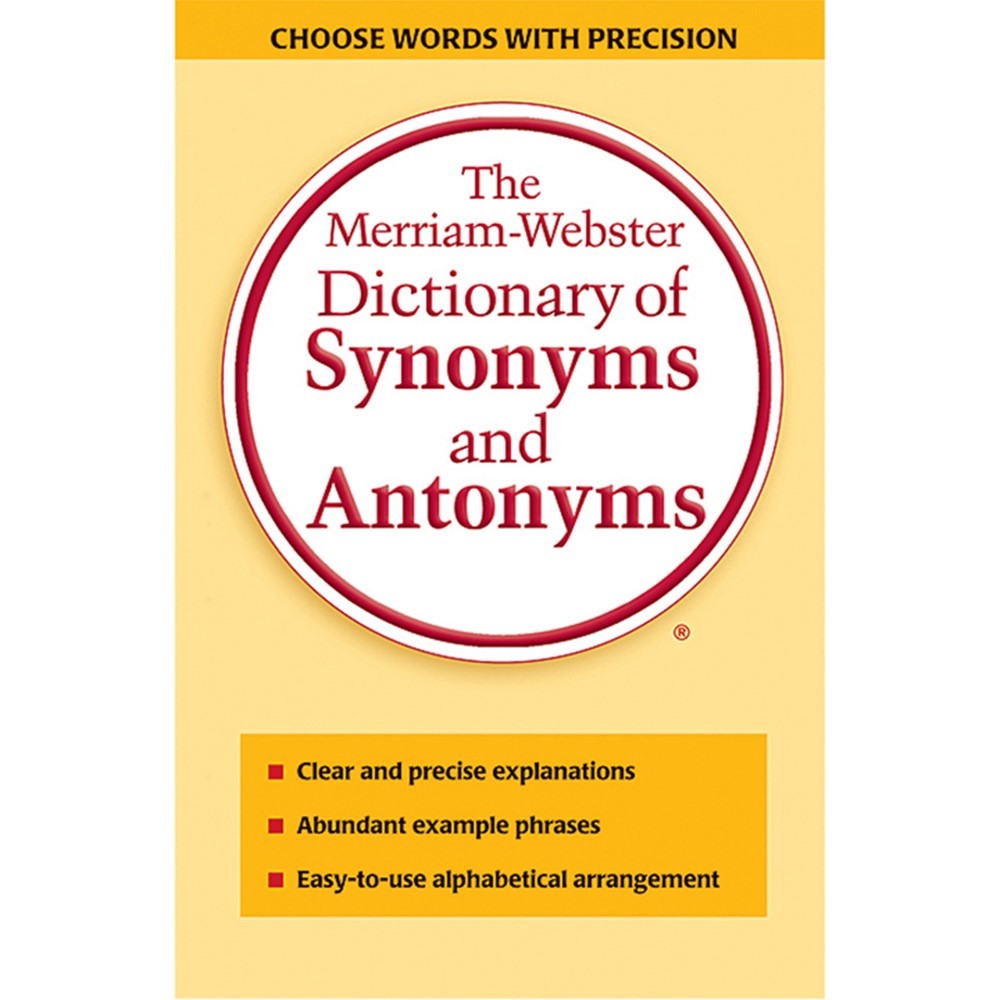 MW-9061 - Merriam Websters Dictionary Of Synonyms & Antonyms Paperback in Reference Books