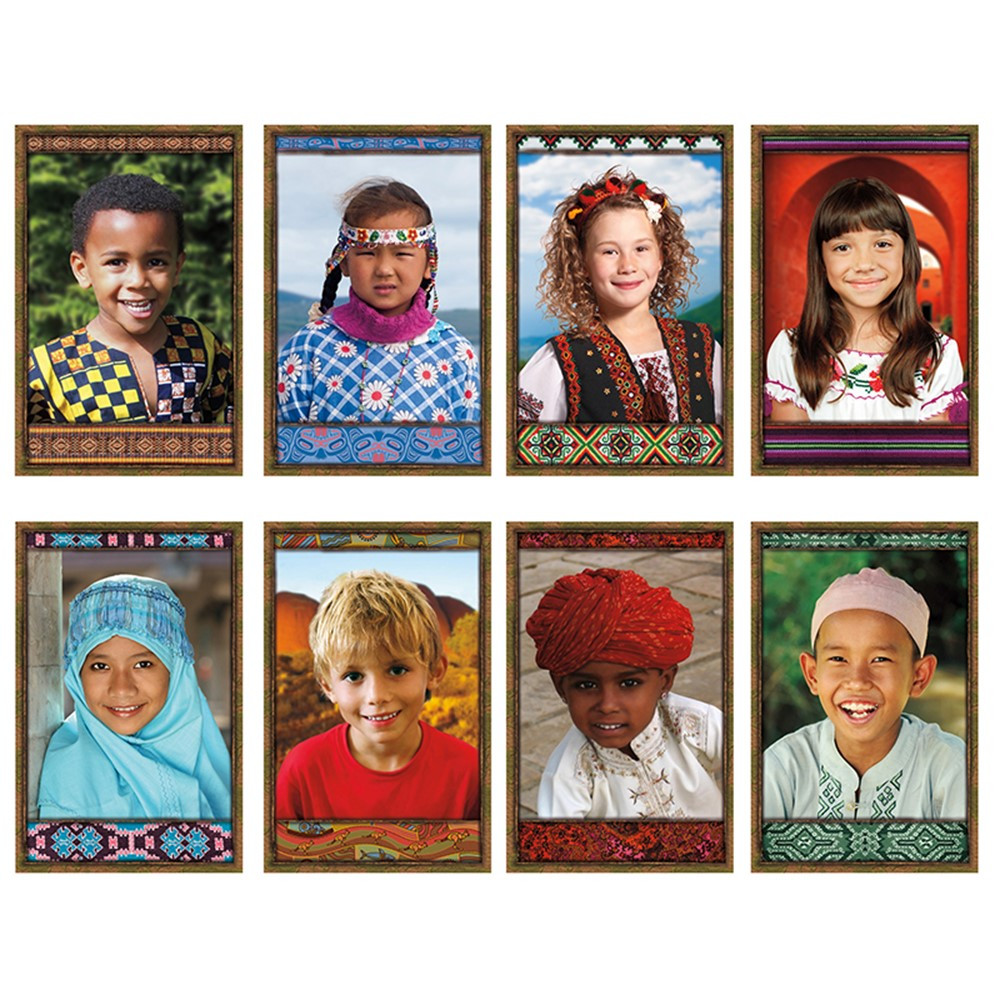 NST3031 - All Kinds Of Kids International Bulletin Board Set in Social Studies