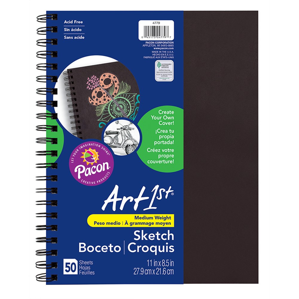 PAC4779 - Sketch Diary Chip Cover 11X8.5 Blk in Sketch Pads