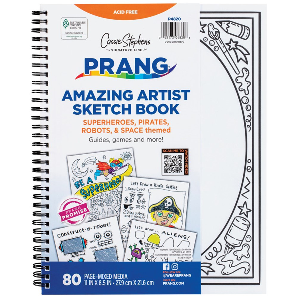 Amazing Artists Sketch Book - PAC4820 | Dixon Ticonderoga Co | Sketch Pads