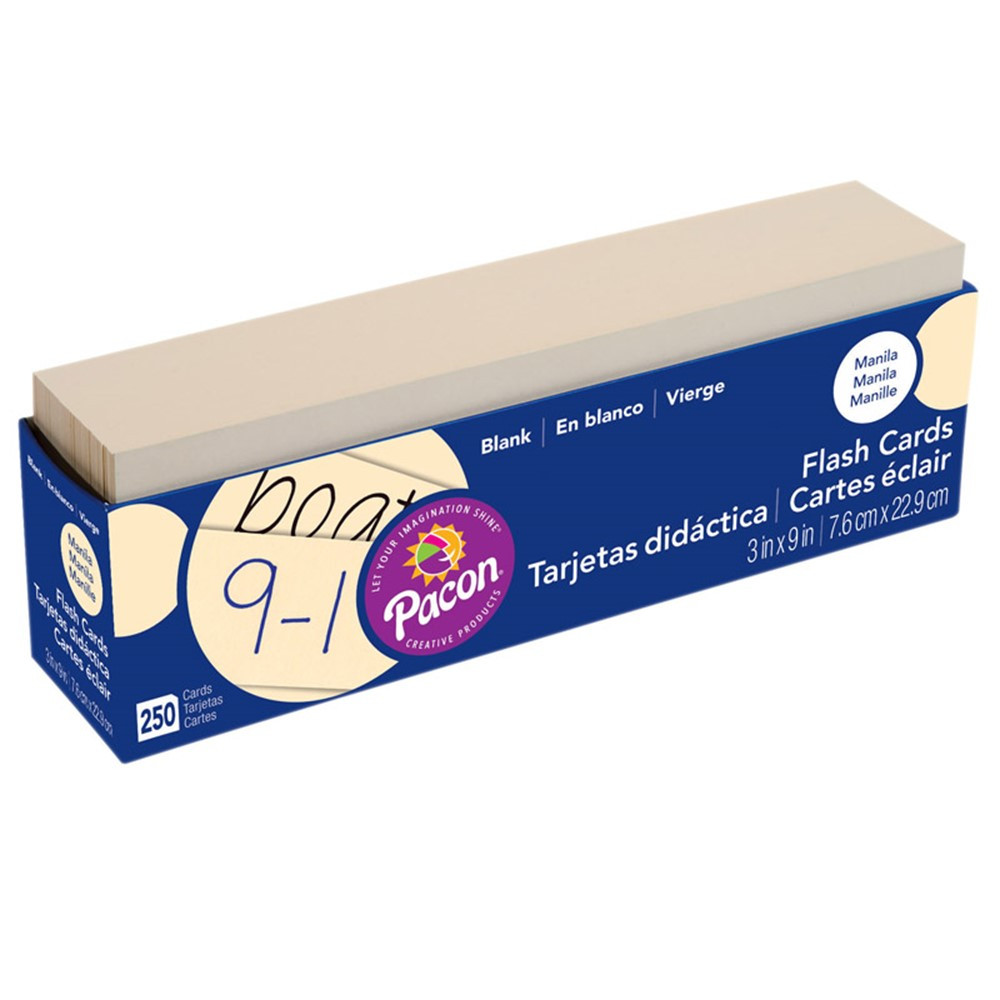 PAC74100 - Flash Cards Blank 3X9 in Flash Cards