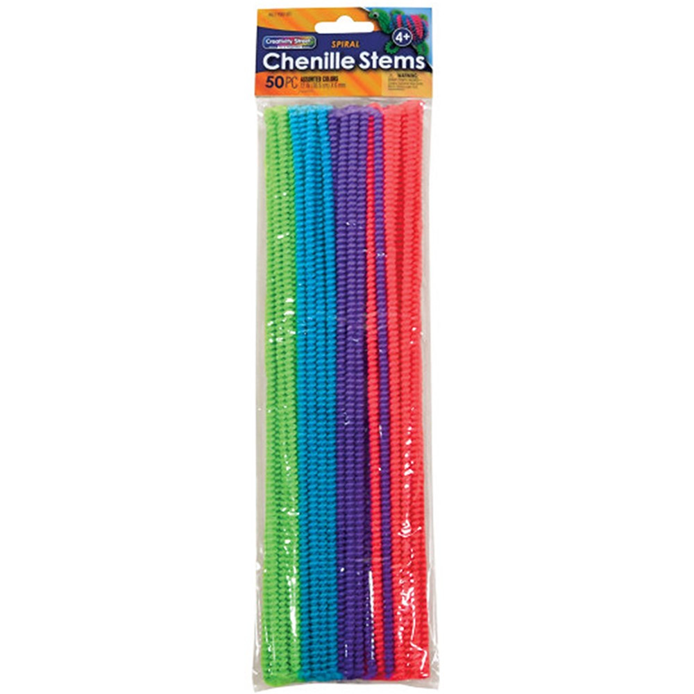 Spiral Stems, Pack of 50 - PACAC719001 | Dixon Ticonderoga Co - Pacon | Chenille Stems