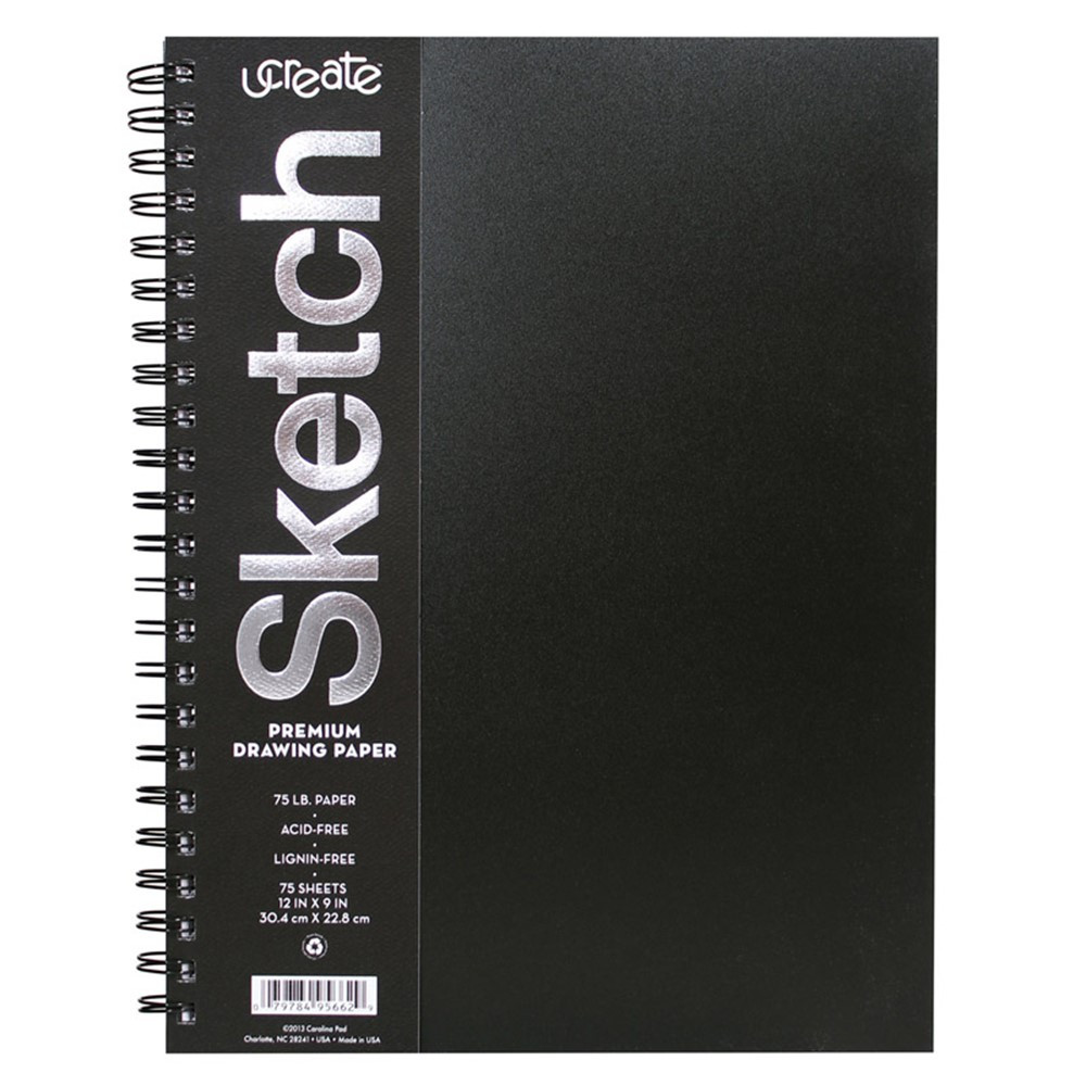 Poly Cover Sketch Book, Heavyweight, 12" x 9", 75 Sheets - PACCAR37088 | Dixon Ticonderoga Co - Pacon | Drawing Paper