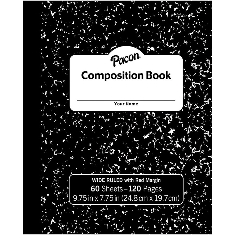 PACMMK37130 - Blk Mrbl S/C 9.75X7.75 Wr/M 60Ct in Note Books & Pads