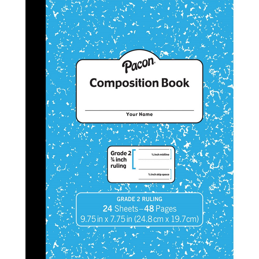 PACMMK37138 - Marble Composition Book Gr 2 Blue 3/4In Ruled W/Red Baseline in Note Books & Pads