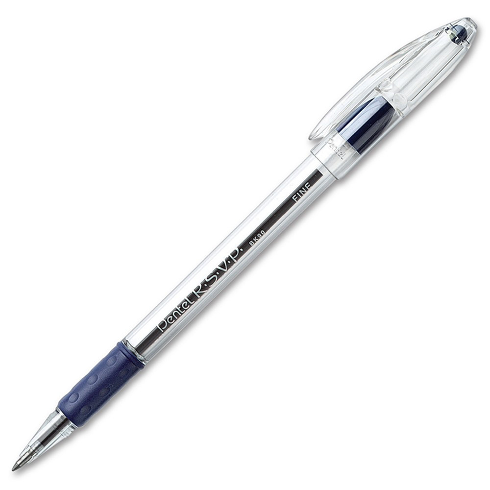 PENBK90C - Pentel Rsvp Blue Fine Point Ballpoint Pen in Pens
