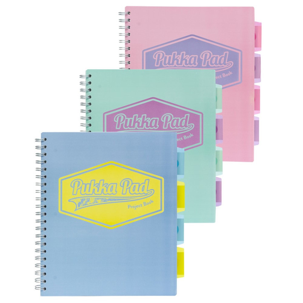 Lettersize & Pastel Project Book - Pack 3 - PUK8867PST | Pukka Pads Usa Corp | Note Books & Pads