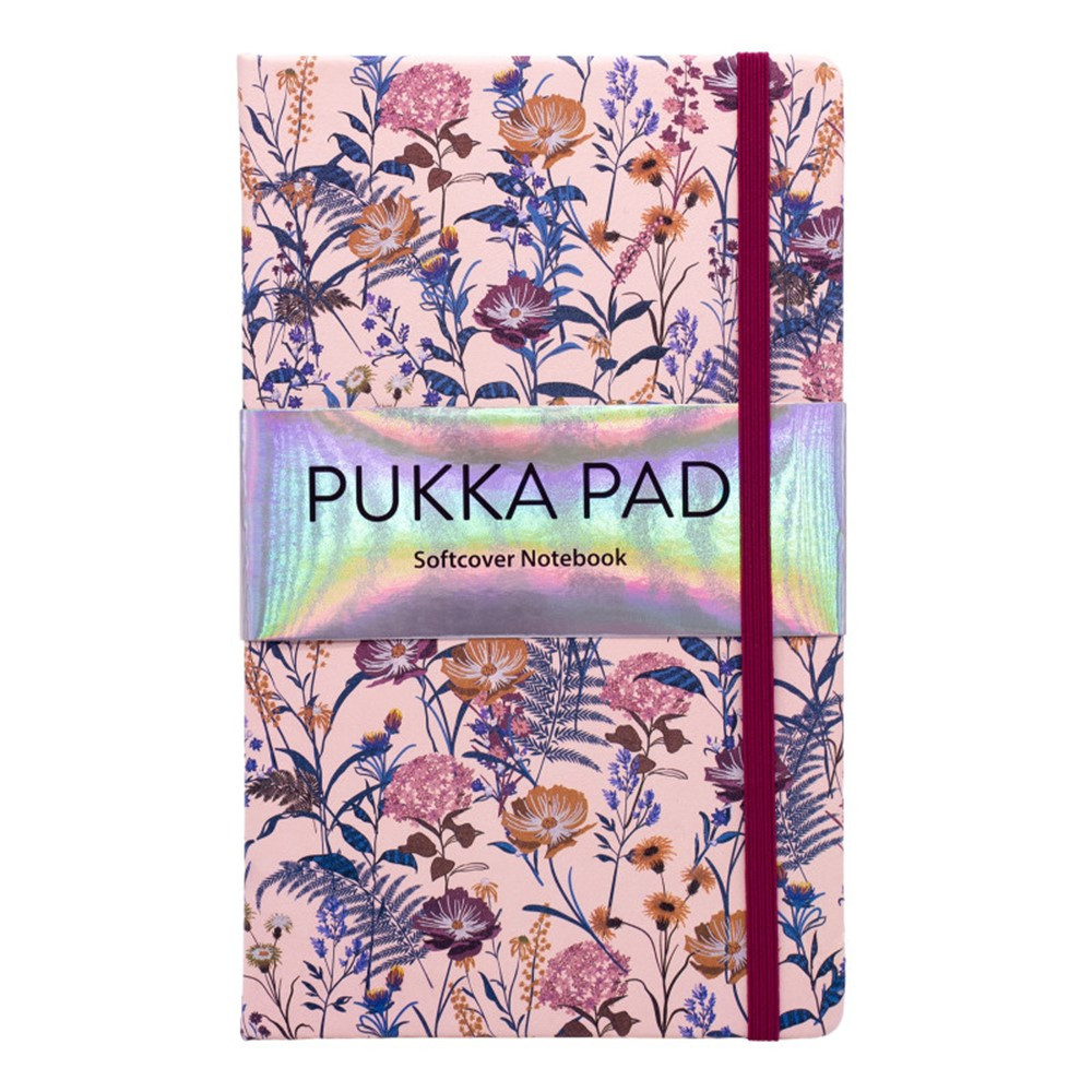 Bloom Softcover Notebook with Pocket - Black - Pack 3 - PUK9493BLM | Pukka Pads Usa Corp | Note Books & Pads