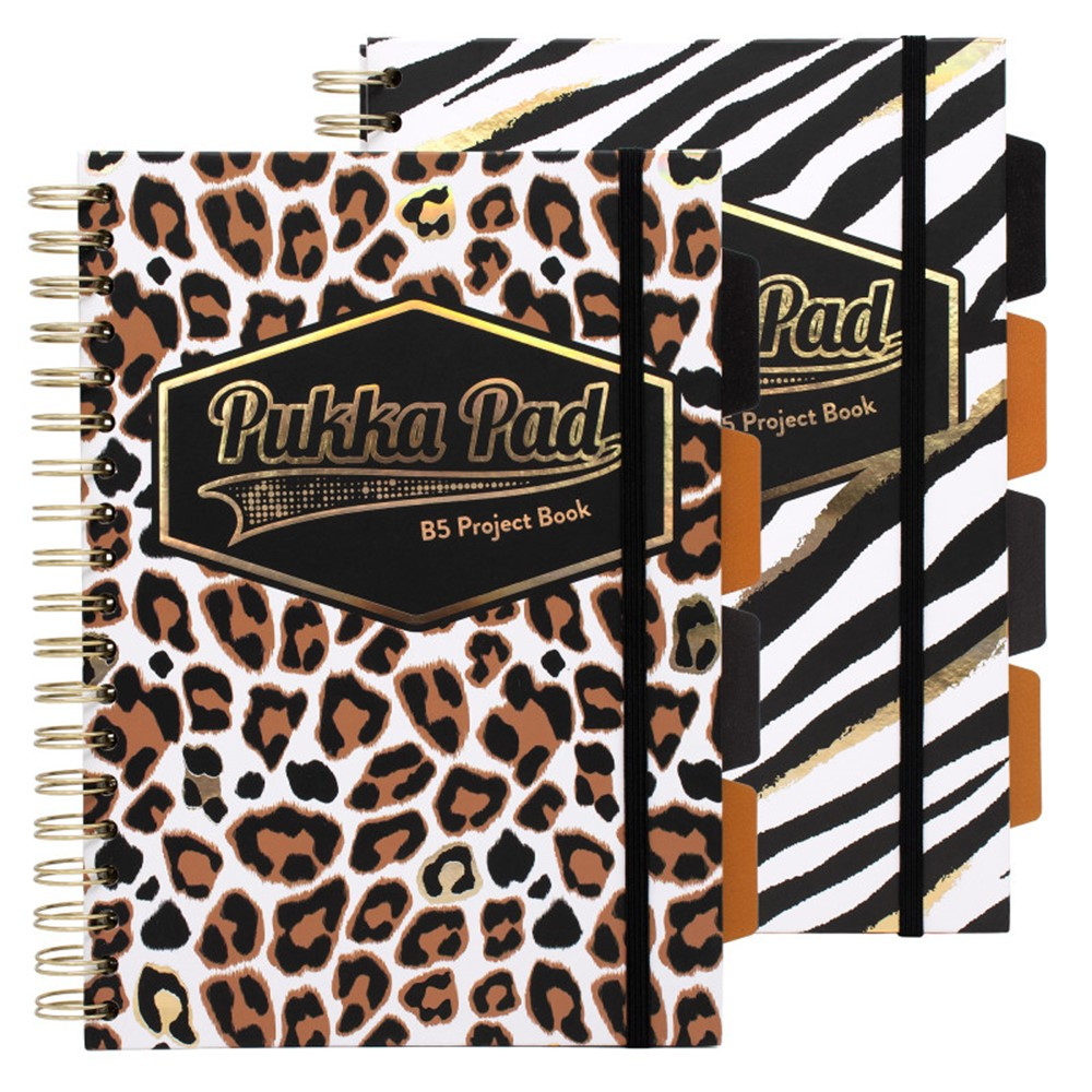 B5 Wild Project Book - Assorted - Pack 2 - PUK9523ASTWLD | Pukka Pads Usa Corp | Note Books & Pads