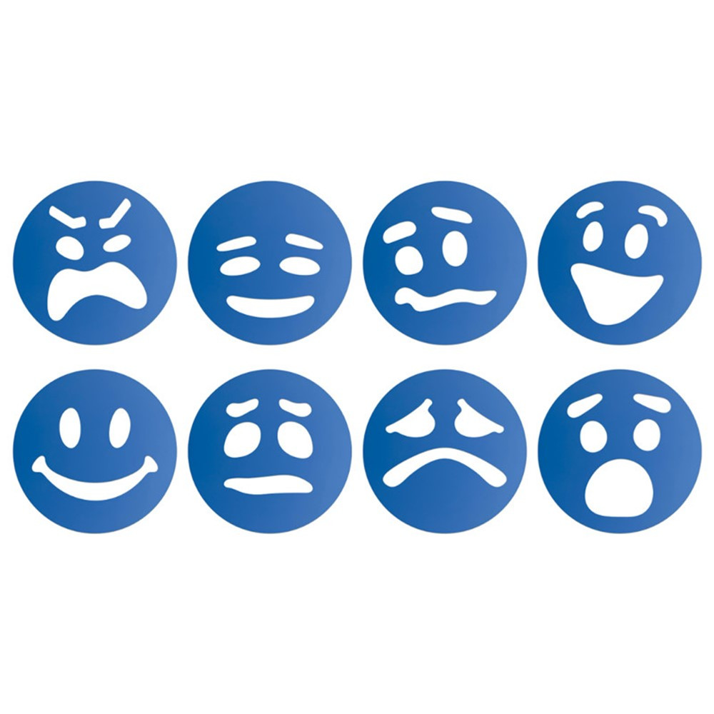 Emotion Token Stencils, Pack of 8 - R-58637 | Roylco Inc. | Self Awareness