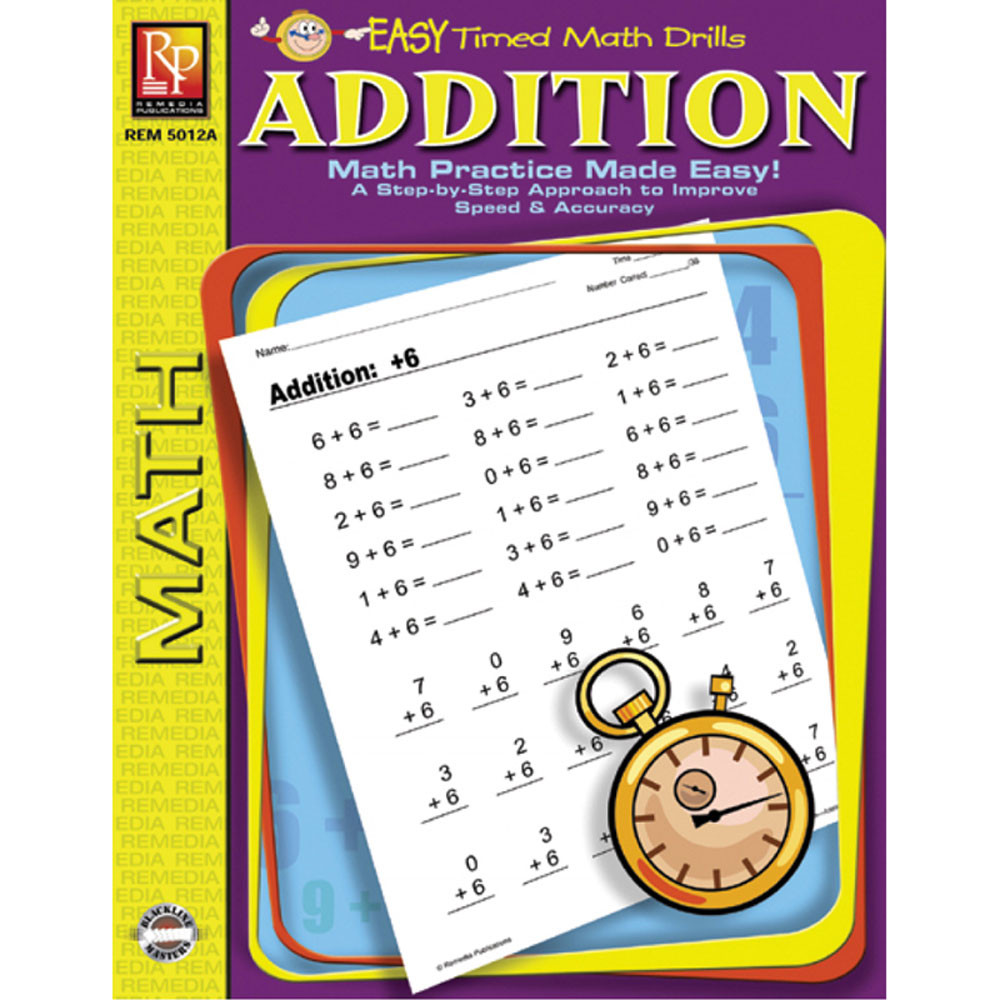 REM5012A - Easy Timed Math Drills Addition in Addition & Subtraction