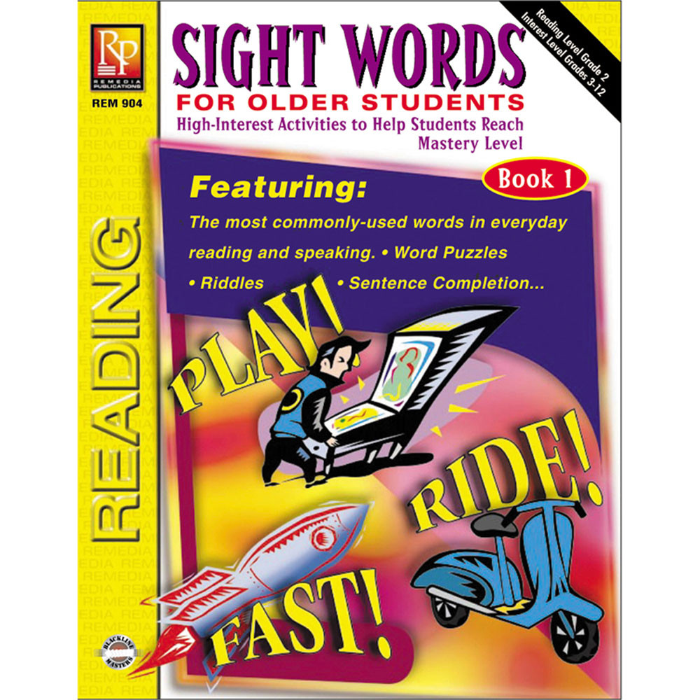 REM904 - Sight Words For Older Students Book 1 in Sight Words