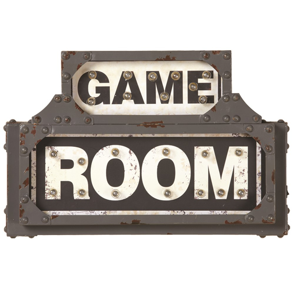 METAL SIGN-GAME ROOM - RGM-R866 | RAM Game Room | Indoor Décor