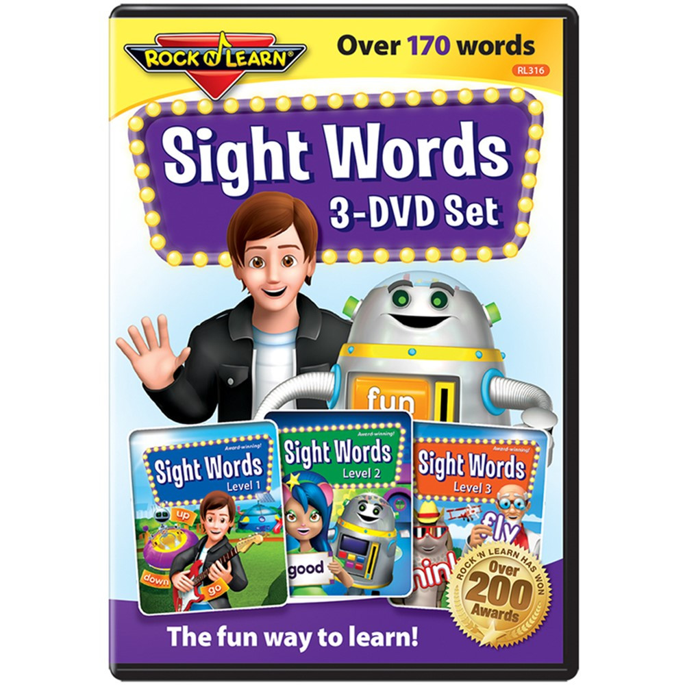 RL-316 - Rock N Learn Sight Words 3 Dvd Set in Dvd & Vhs
