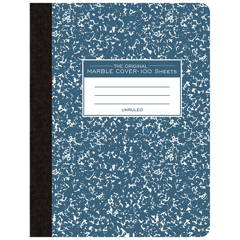Composition Book, Unruled, 100 Sheets, 9.75" x 7.5", Blue Marble - ROA77261 | Roaring Spring Paper Products | Note Books & Pads