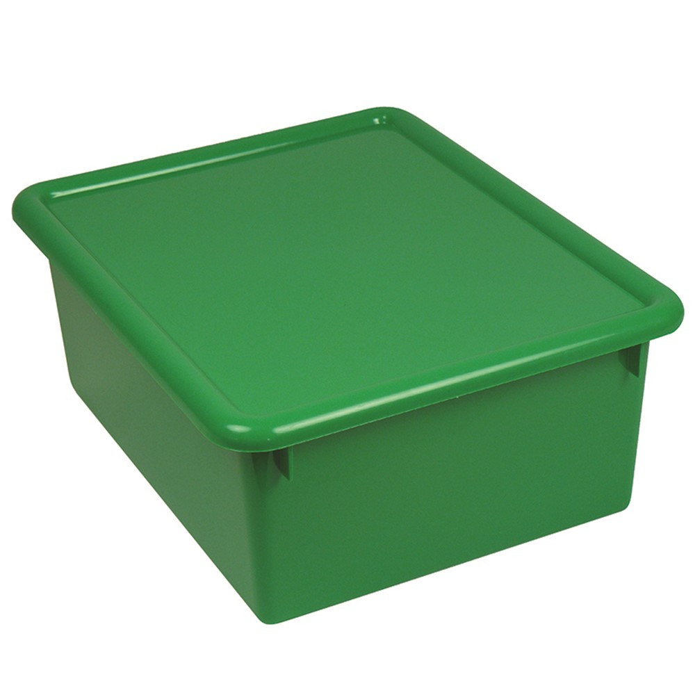 ROM16005 - Stowaway Green Letter Box With Lid 13 X 10-1/2 X 5 in Storage Containers