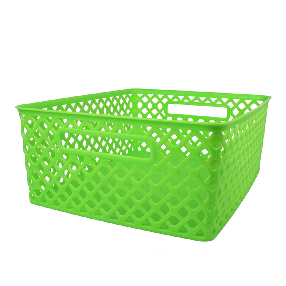 ROM74115 - Medium Lime Woven Basket in General