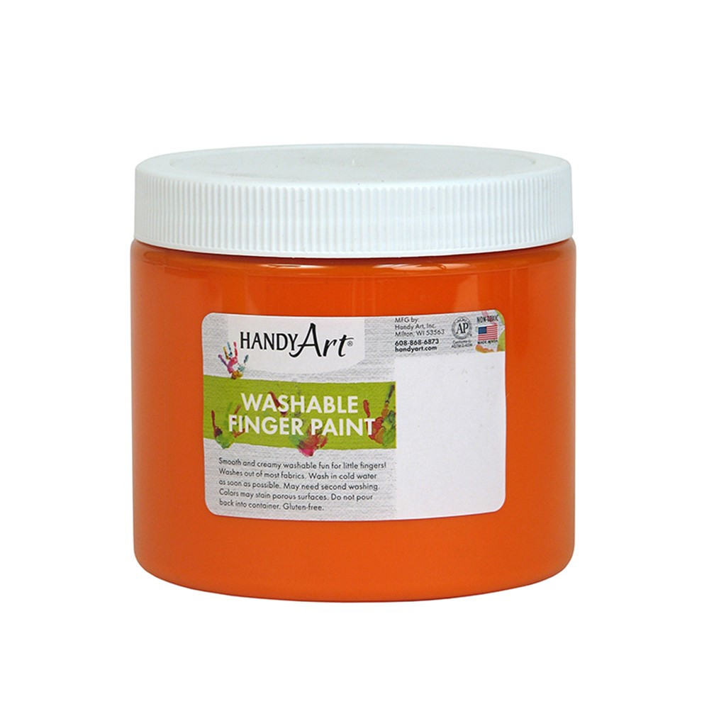 RPC241015 - Handy Art Orange 16Oz Washable Finger Paint in Paint