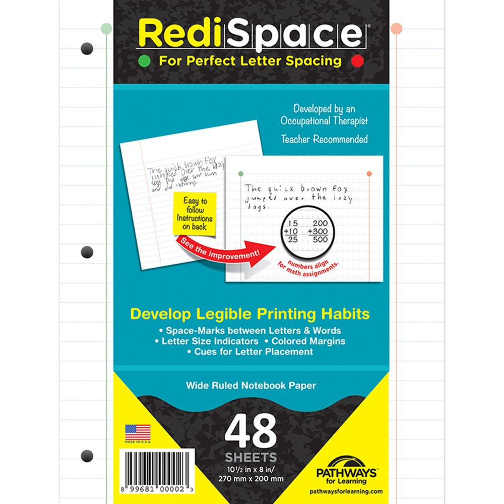 RS-48FP - Redi Space Transitional Notebook Paper 48 Shts in Loose Leaf Paper