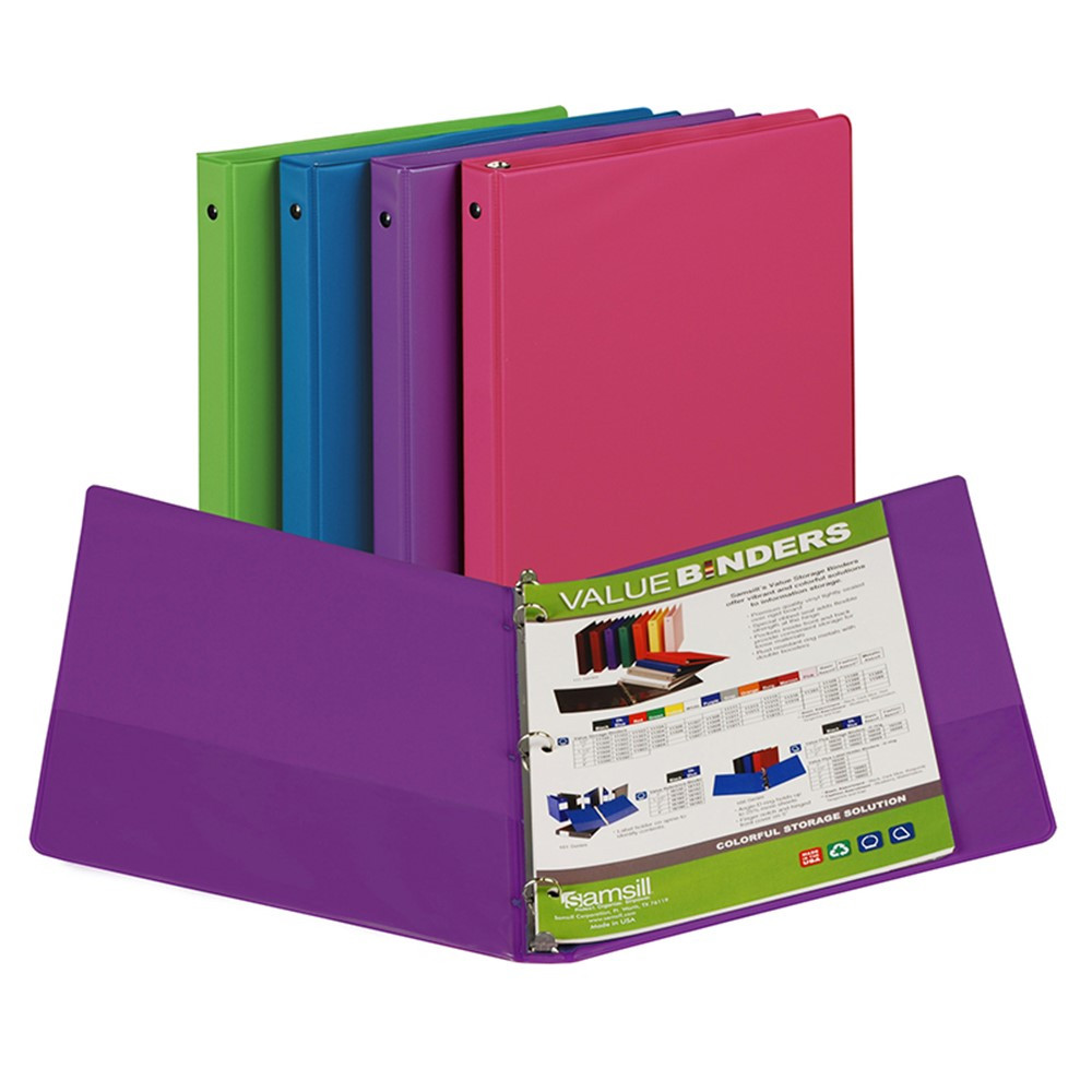 SAM11199 - Fashion Color Binder 1/2In Capacity in Folders