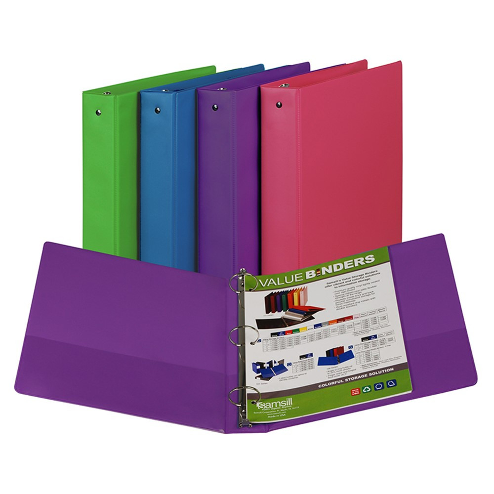 SAM11599 - Fashion Color Binder 1 1/2In Capacity in Folders