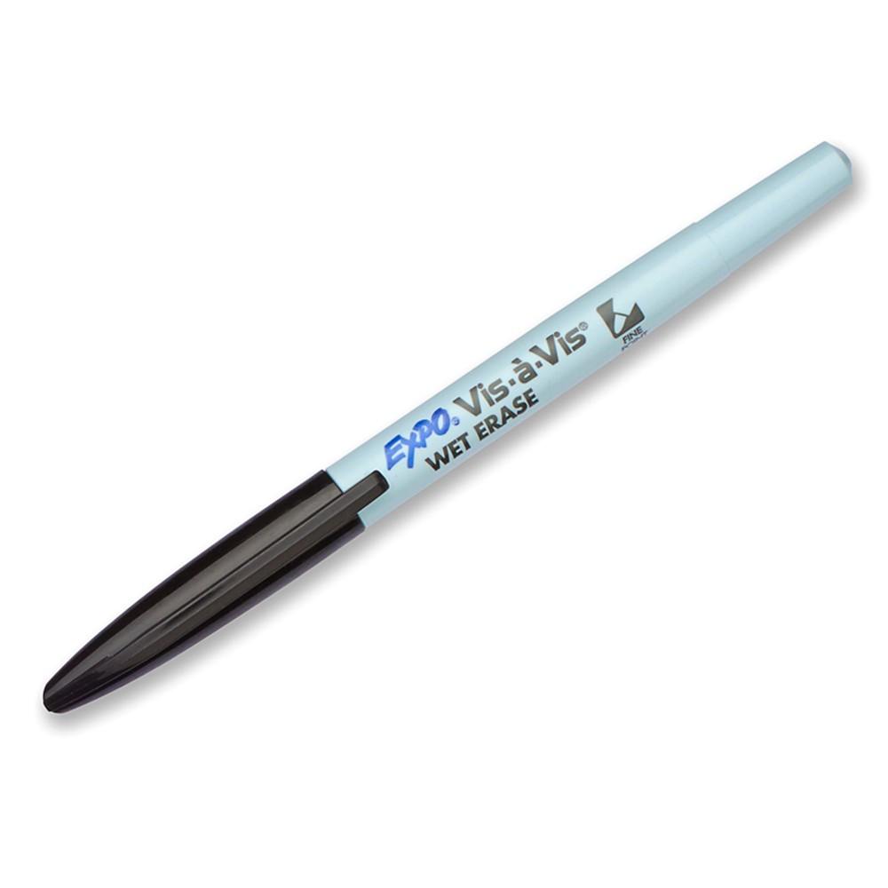 SAN16001 - Marker Vis A Vis Fine Black Wet Erase Permanent in Markers