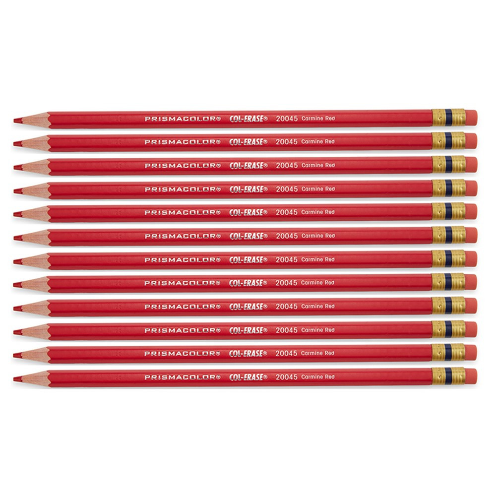 Col-Erase Colored Pencil, Carmine Red, Box of 12 - SAN20045BX | Newell Brands Distribution Llc | Colored Pencils
