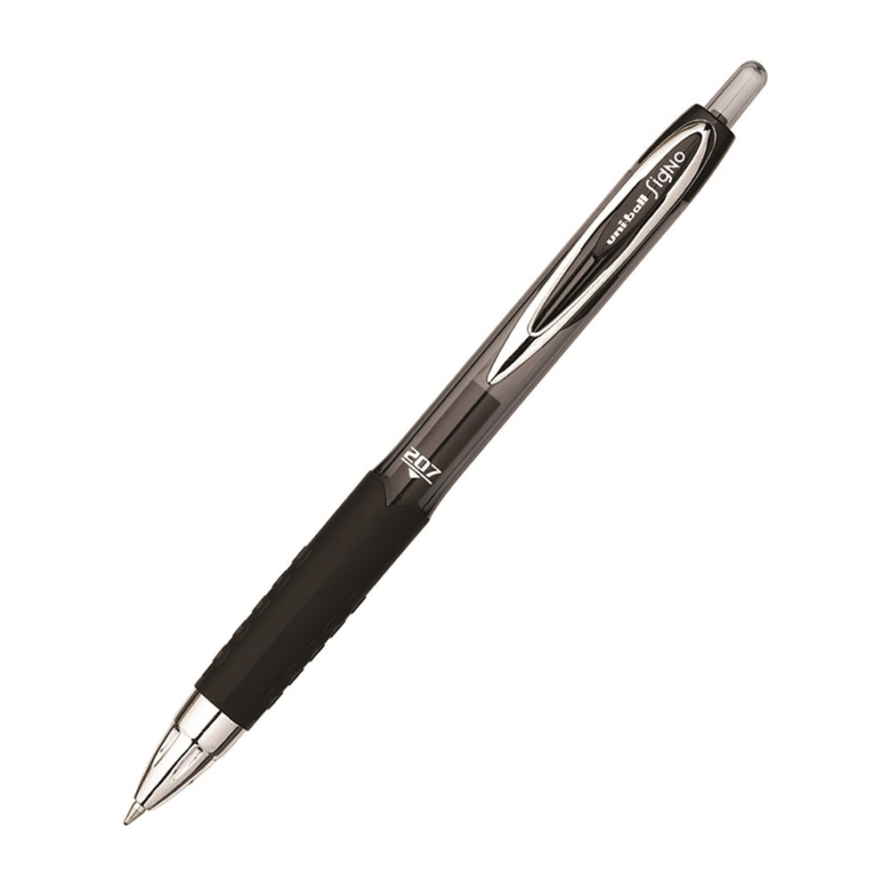 SAN33953 - Uni Ball Gel 207 Black Retractable Gel Pen Medium Point in Pens