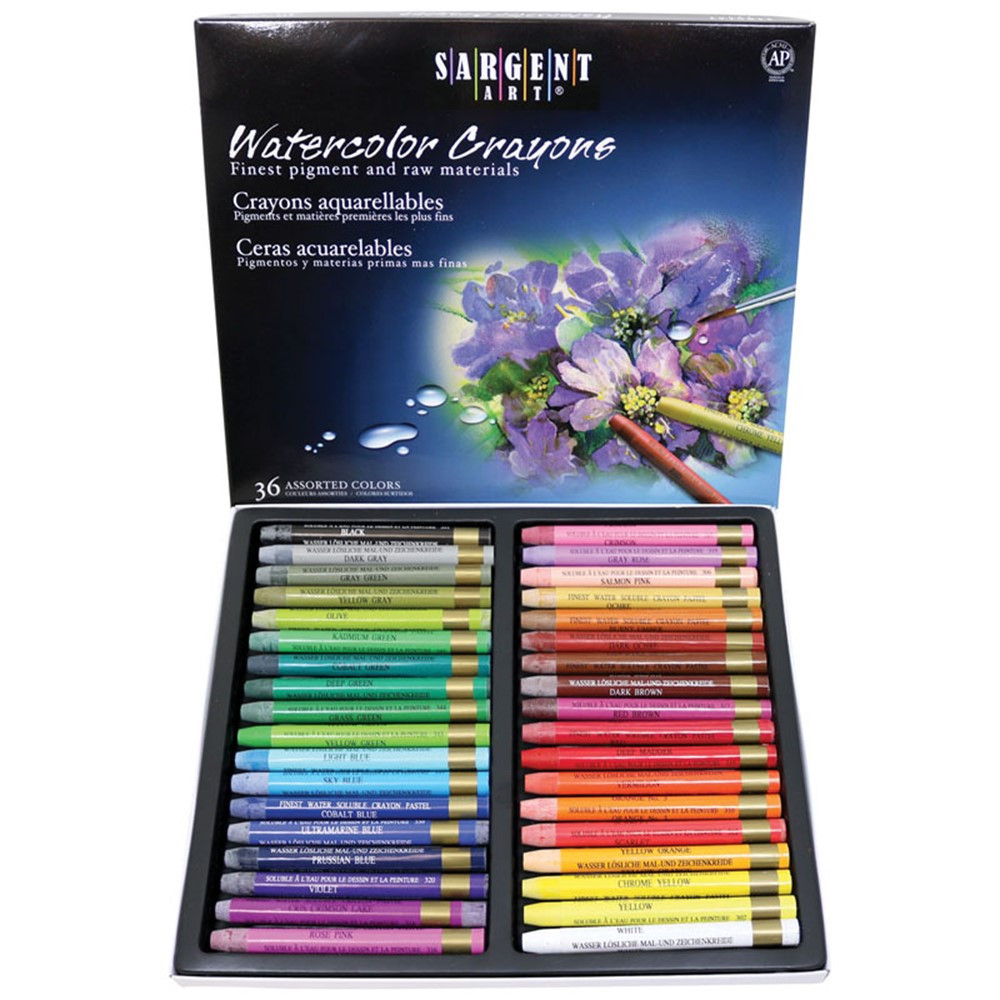 Watercolor Crayons, 36 Colors - SAR221136 | Sargent Art  Inc. | Crayons