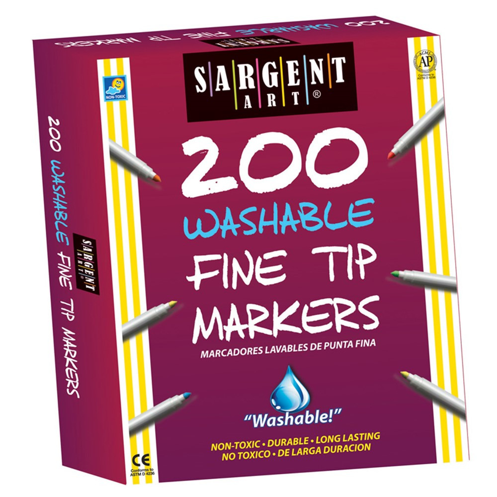SAR221526 - Sargent Art Best Buy Washable Marker Assortment Fine Tip in Markers
