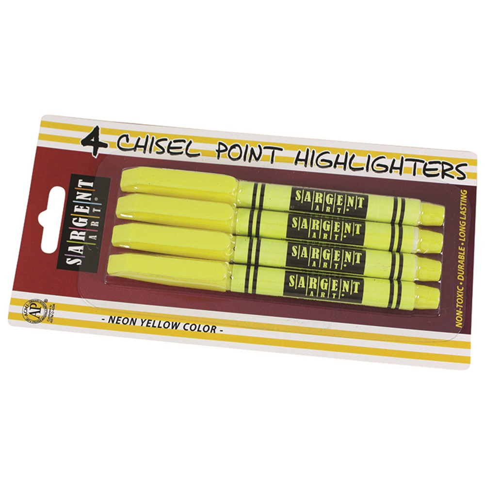 SAR221563 - 4Ct Fine Tip Yellow Highlighter in Highlighters