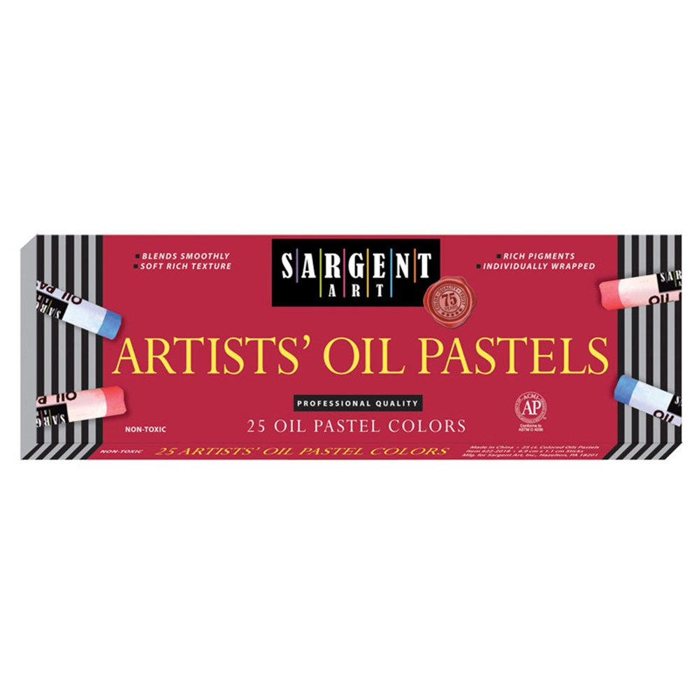 SAR222018 - Sargent 25Ct Regular Oil Pastels in Pastels