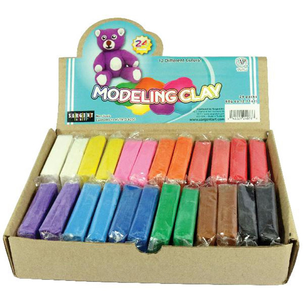 Modeling Clay Classpack, 60 Grams, 24 Count - SAR224076 | Sargent Art  Inc. | Clay & Clay Tools