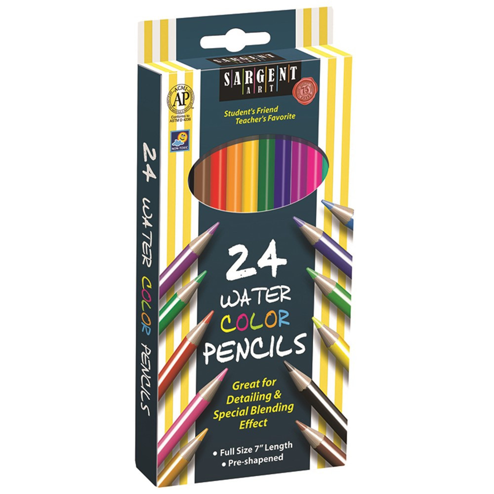 SAR227205 - 24Ct Sargent Watercolor Pencil 7 In in Colored Pencils