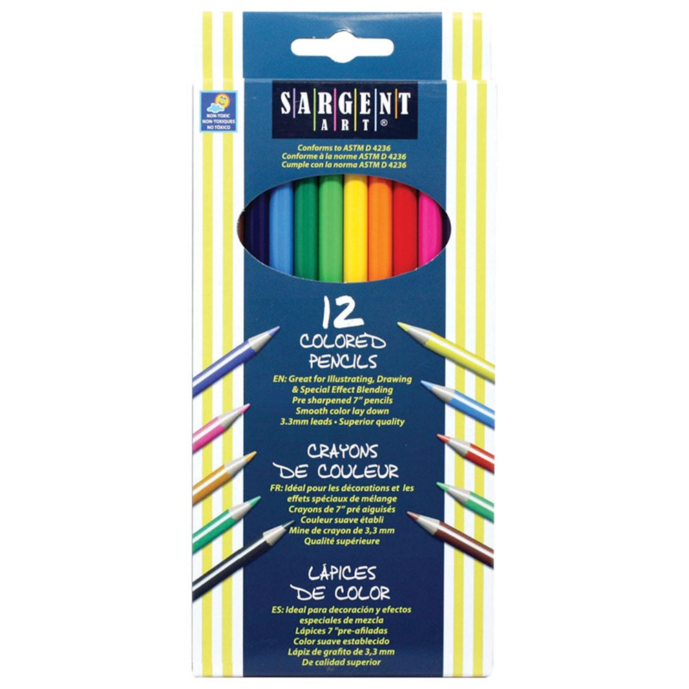 SAR227212 - Sargent Art Colored Pencils 12/Set in Colored Pencils