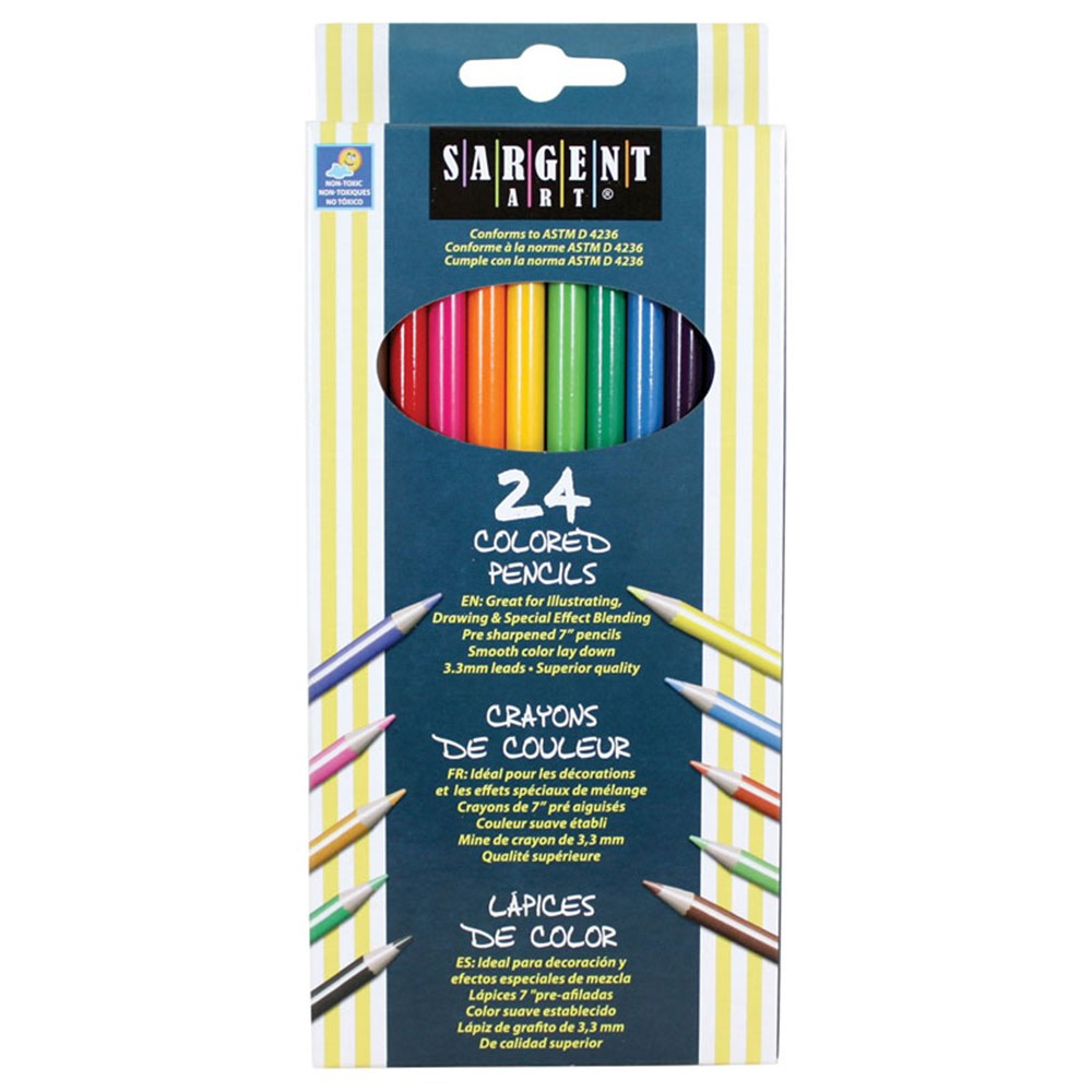 SAR227224 - Sargent Art Colored Pencils 24/Set in Colored Pencils