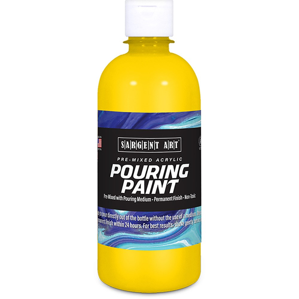 Acrylic Pouring Paint, 16 oz, Yellow - SAR268502 | Sargent Art  Inc. | Paint