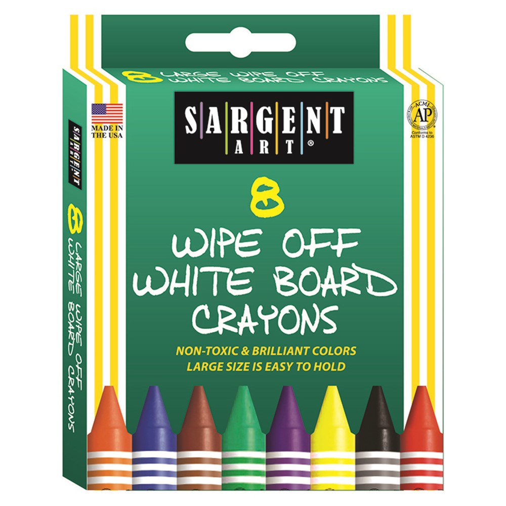 SAR350521 - Sargent Art White Board Crayons Reg in Crayons