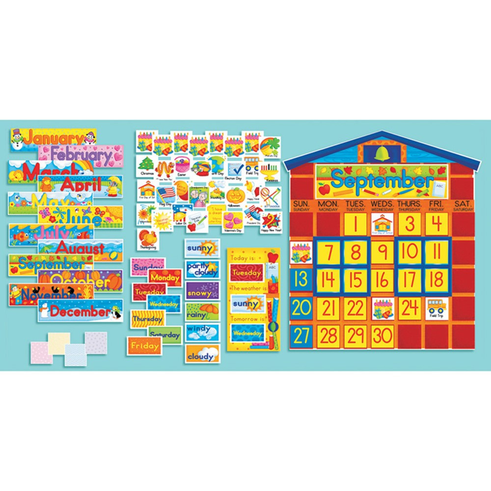 SC-0439394058 - Bulletin Board Set School House Calendar in Calendars