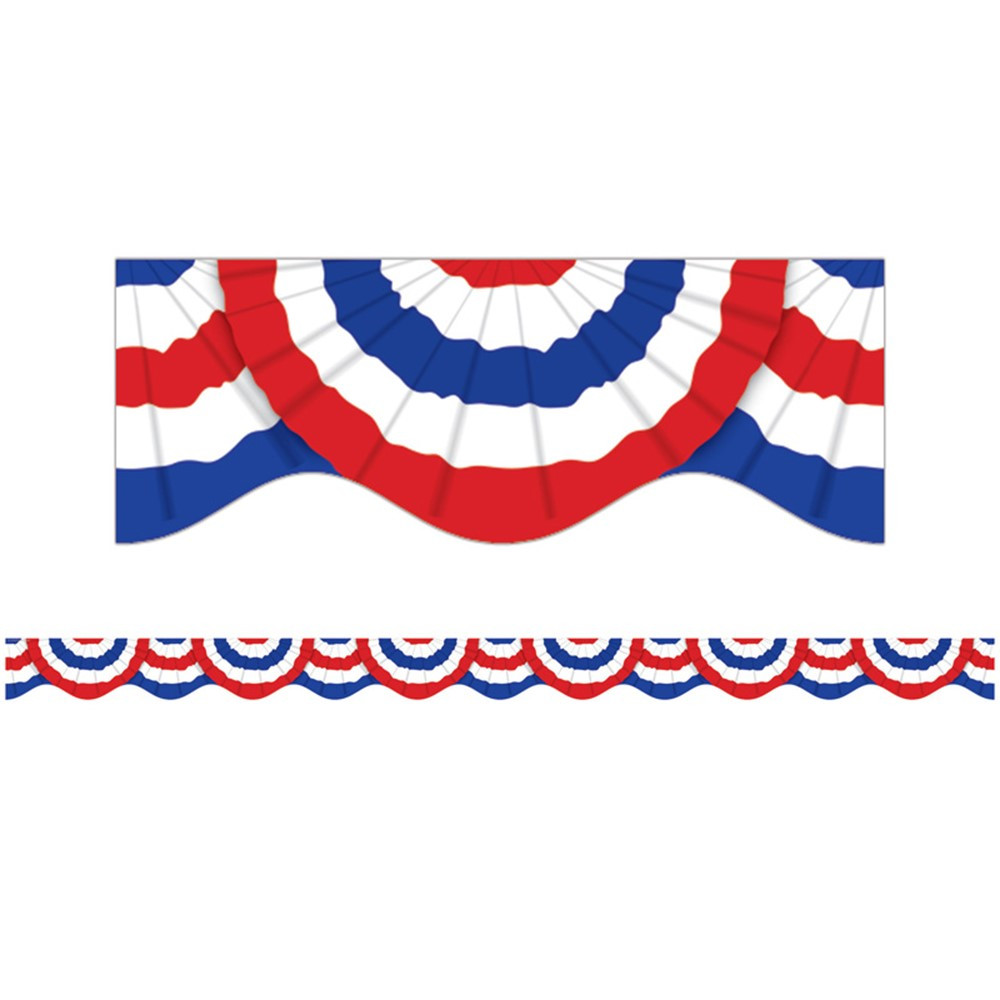 SC-541759 - Patriotic Bunting Scalloped Trimmer in Border/trimmer