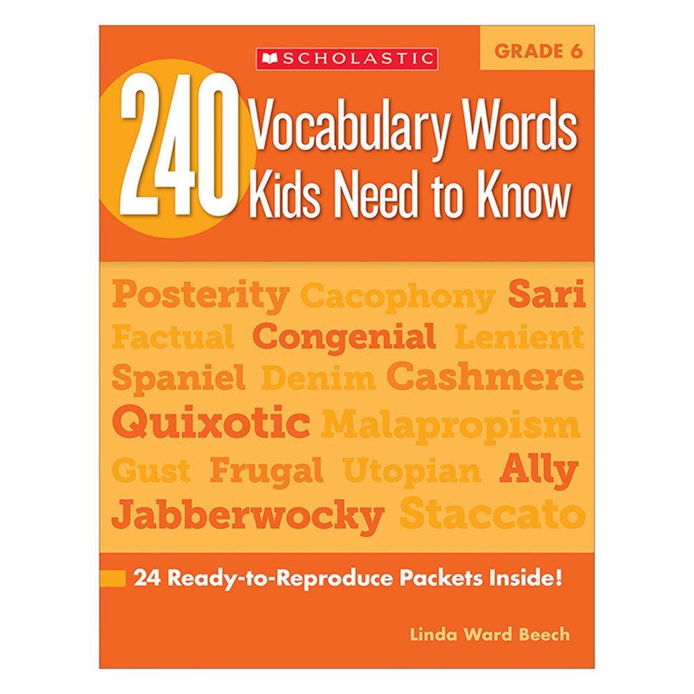 SC-546866 - 240 Vocabulary Words Kids Need To Know Gr 6 in Vocabulary Skills