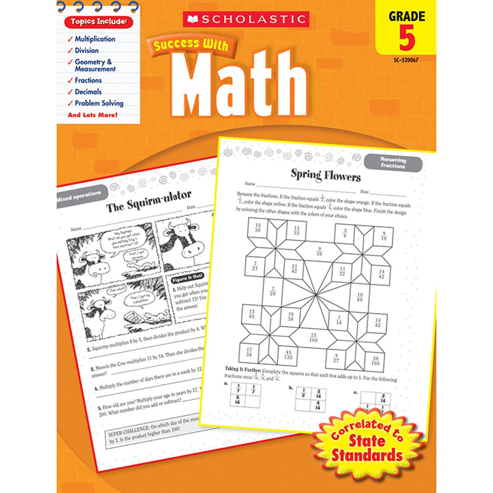 SC-9780545200677 - Scholastic Success With Math Gr 5 in Activity Books