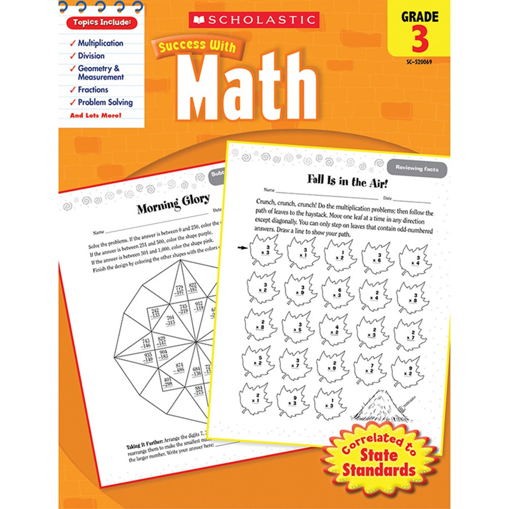 SC-9780545200691 - Scholastic Success With Math Gr 3 in Activity Books