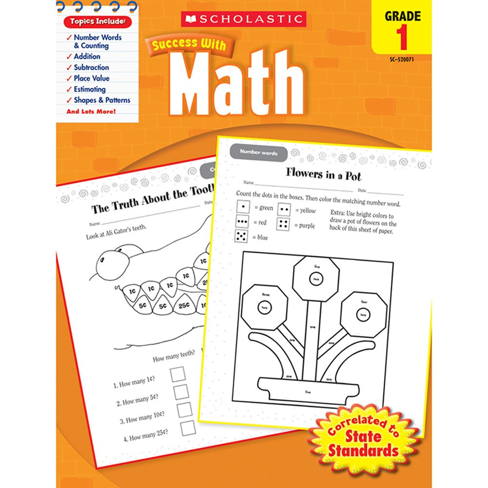 SC-9780545200714 - Scholastic Success With Math Gr 1 in Activity Books